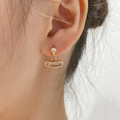 [Eterna Jewels]MOVE UNO PINK GOLD DIAMOND EARRINGS