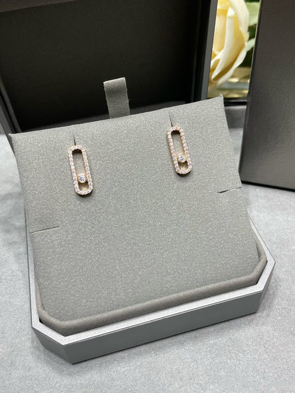 [Eterna Jewels]MOVE UNO STUD DIAMOND PAVED EARRINGS