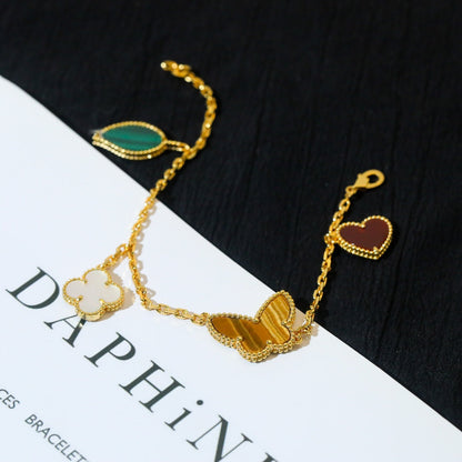 [Eterna Jewels]LUCKY SPRING 5 MOTIF GOLD BRACELET