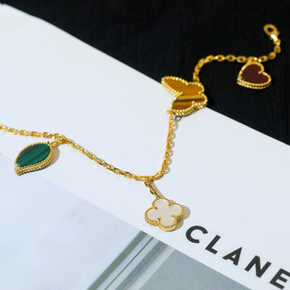 [Eterna Jewels]LUCKY SPRING 5 MOTIF GOLD BRACELET