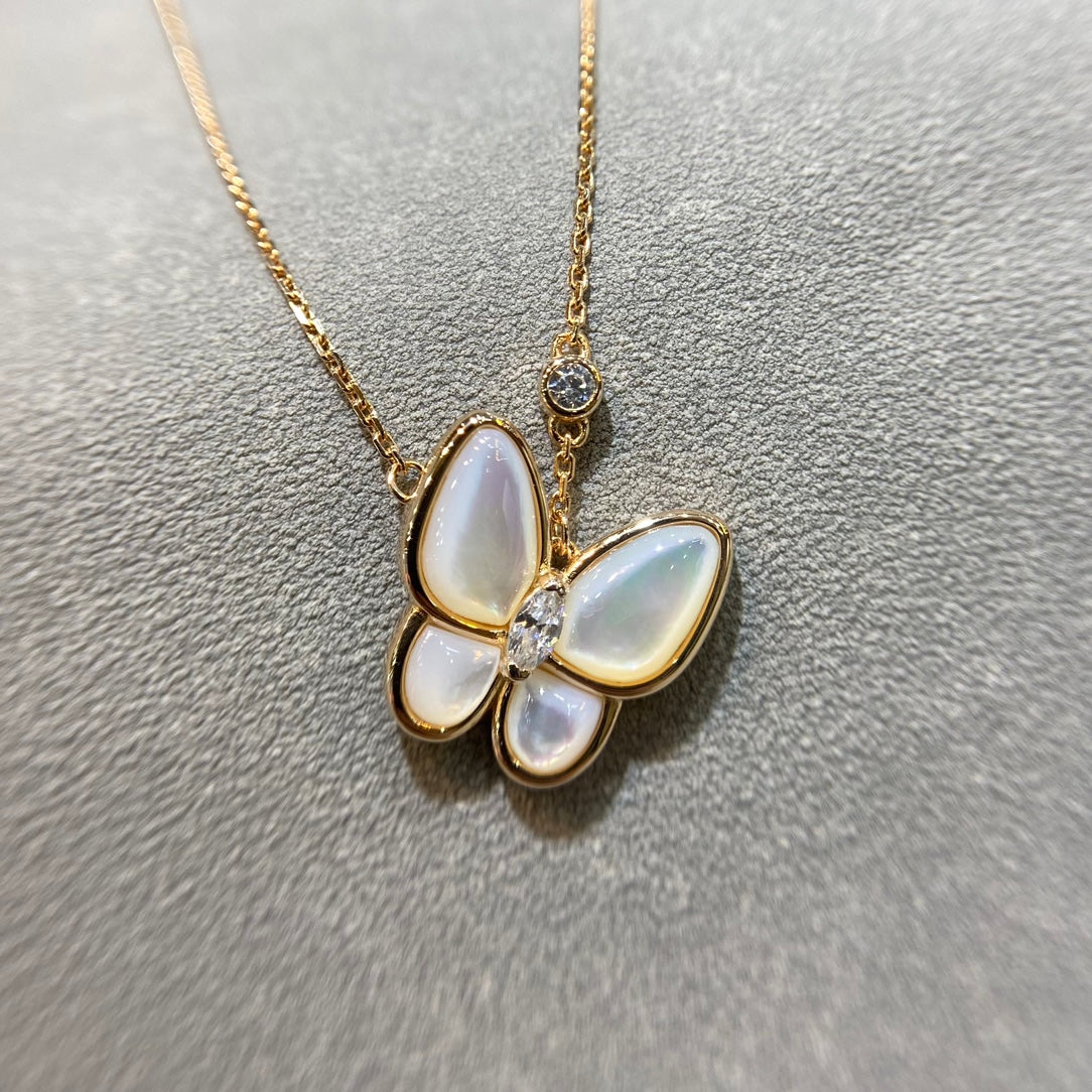 [Eterna Jewels]BUTTERFLY MOP DIAMOND NECKLACE