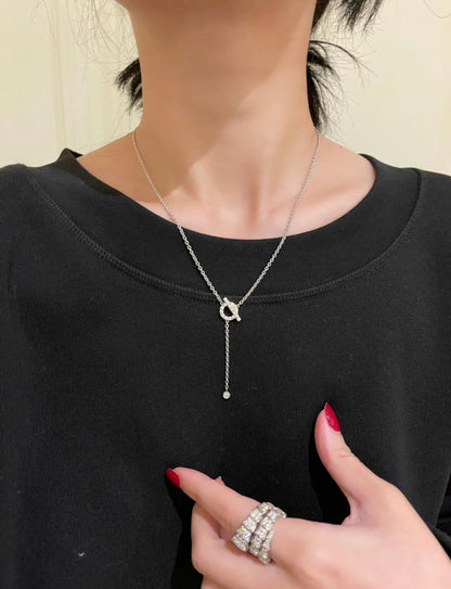 [Eterna Jewels]FINESSE SILVER DIAMOND NECKLACE