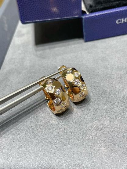 [Eterna Jewels]BEE LOVE DIAMOND HOOP EARRINGS