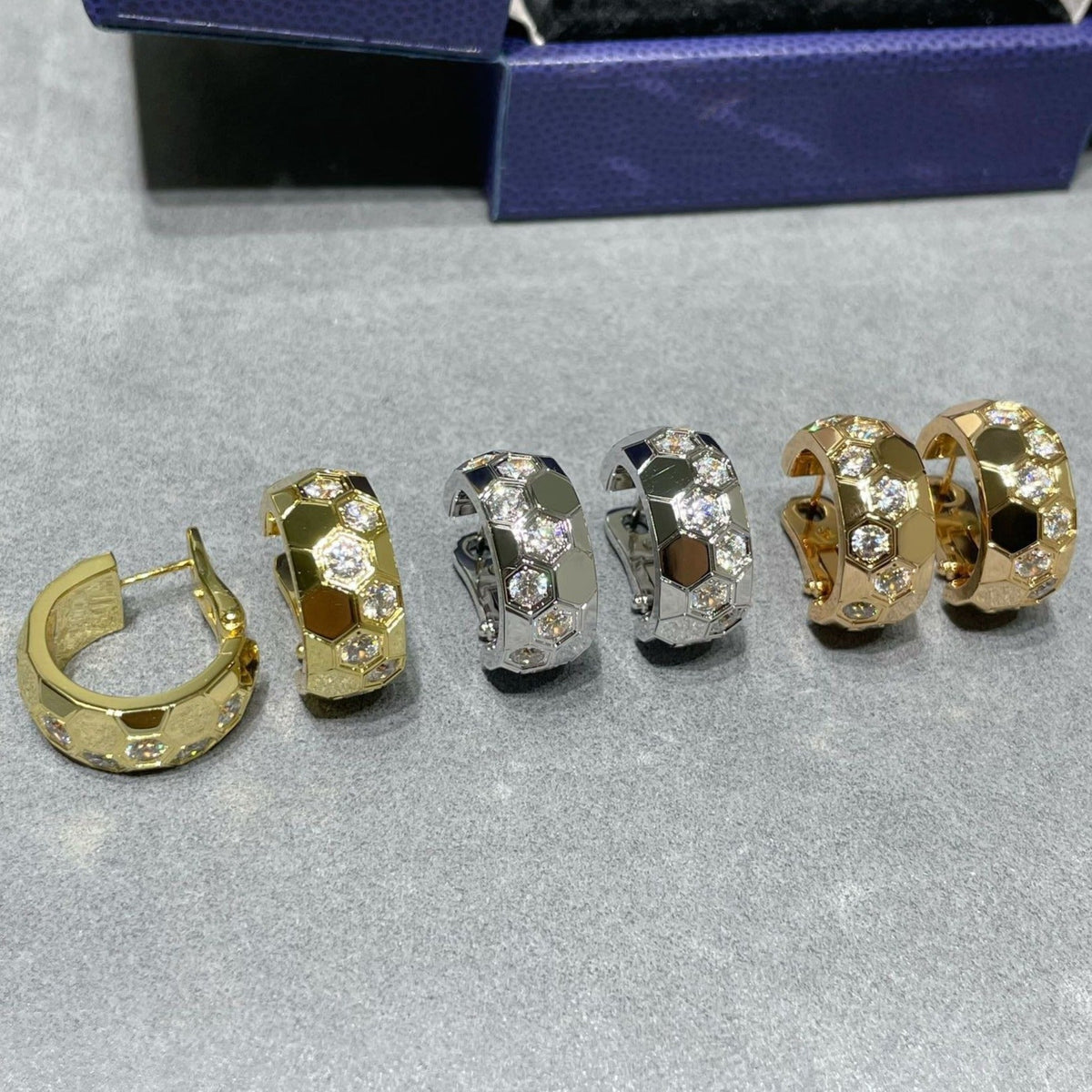 [Eterna Jewels]BEE LOVE DIAMOND HOOP EARRINGS