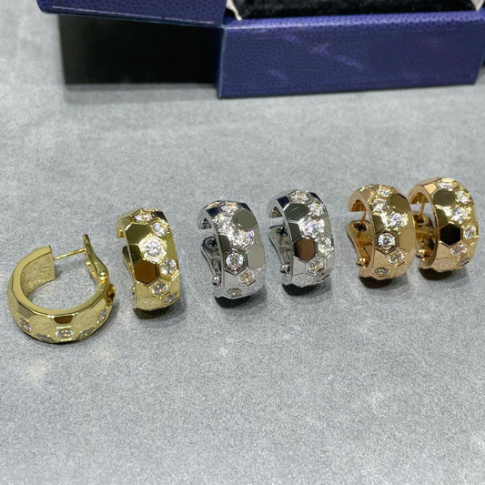 [Eterna Jewels]BEE LOVE DIAMOND HOOP EARRINGS