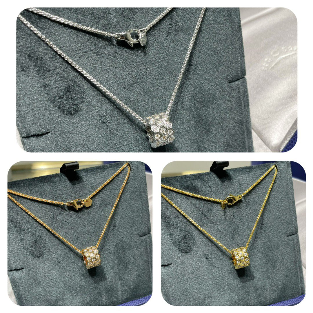 [Eterna Jewels]BEE LOVE DIAMOND PAVED 3 ROW NECKLACE