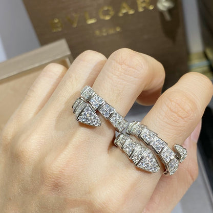[Eterna Jewels]SERPENTI RING SILVER DIAMOND PAVED