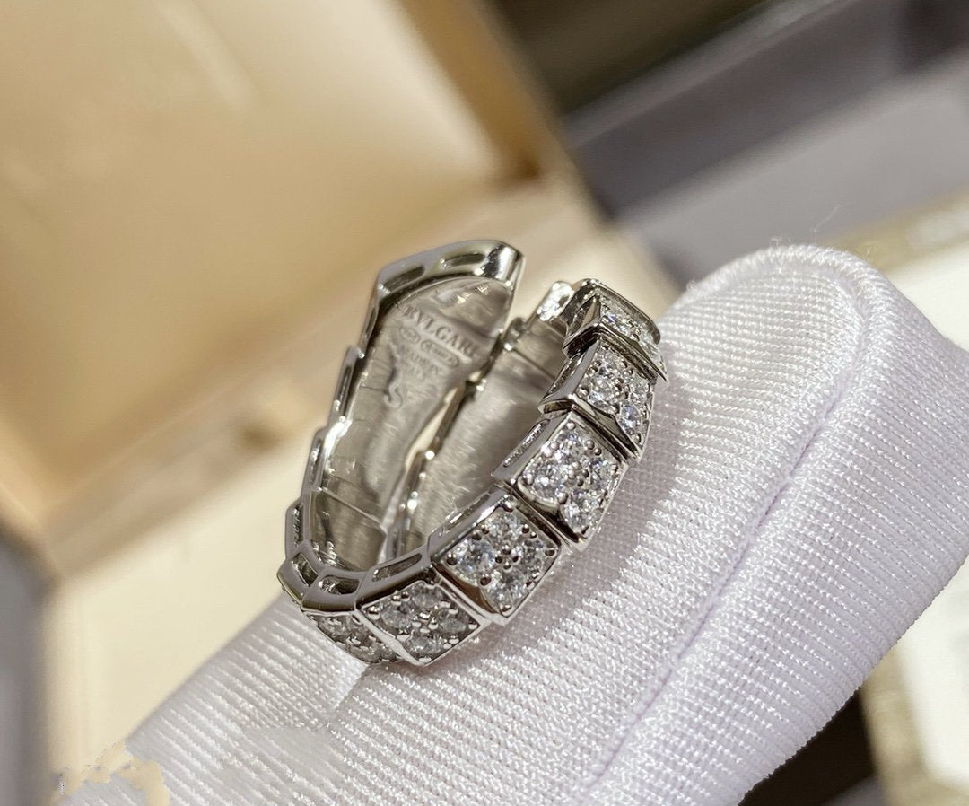 [Eterna Jewels]SERPENTI RING SILVER DIAMOND PAVED