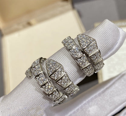 [Eterna Jewels]SERPENTI RING SILVER DIAMOND PAVED