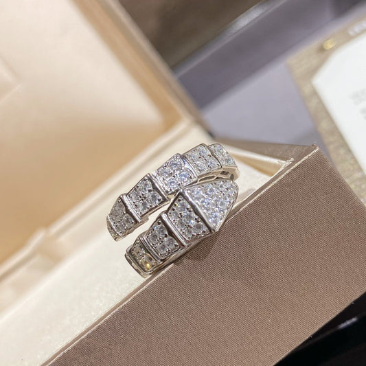 [Eterna Jewels]SERPENTI RING SILVER DIAMOND PAVED