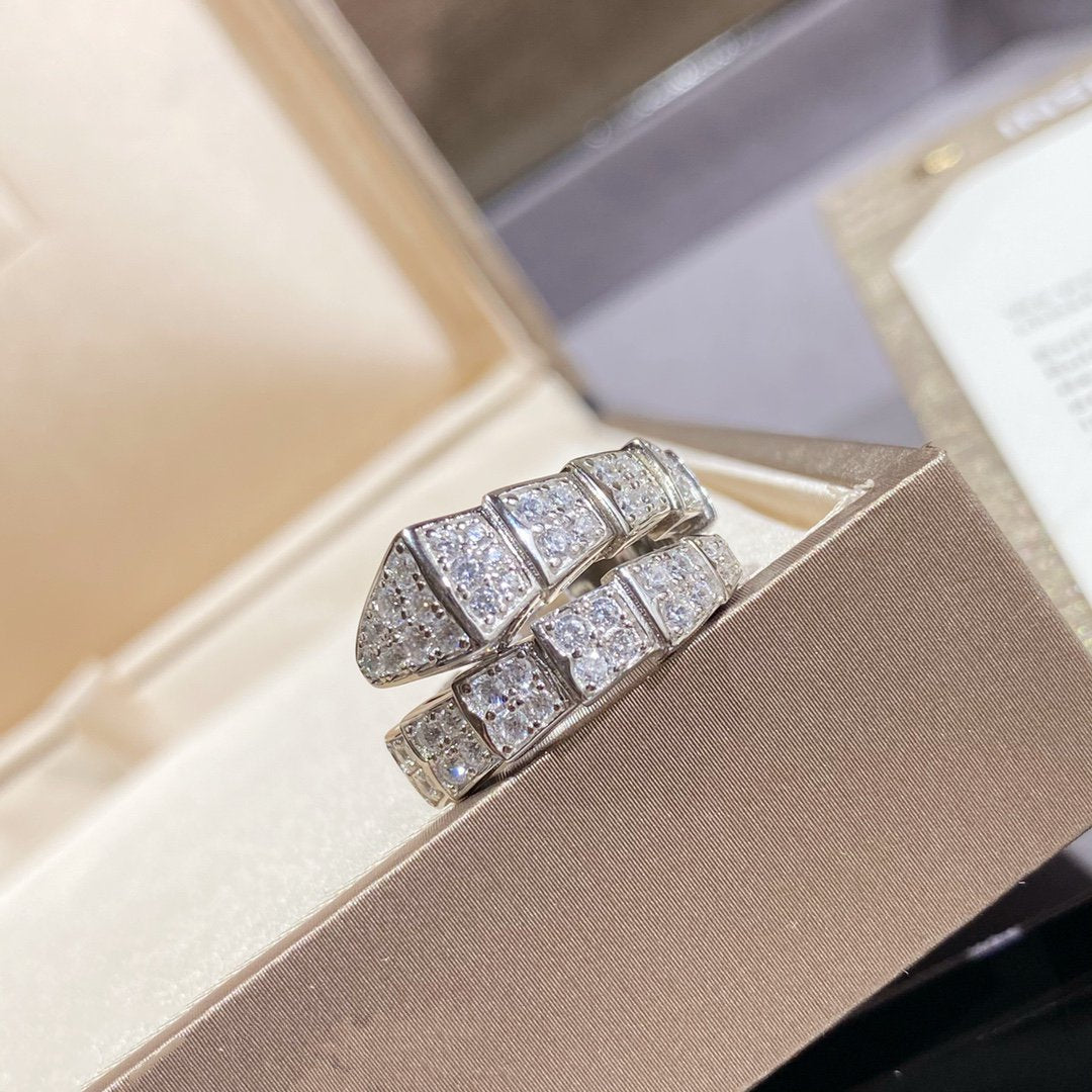 [Eterna Jewels]SERPENTI RING SILVER DIAMOND PAVED