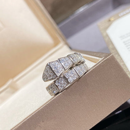 [Eterna Jewels]SERPENTI RING SILVER DIAMOND PAVED