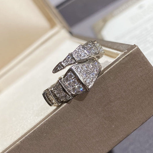 [Eterna Jewels]SERPENTI LARGE RING SILVER DIAMOND PAVED