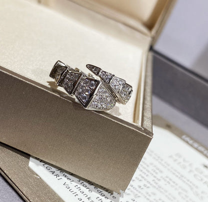 [Eterna Jewels]SERPENTI LARGE RING SILVER DIAMOND PAVED