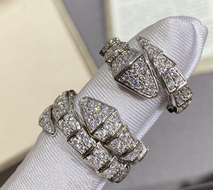 [Eterna Jewels]SERPENTI LARGE RING SILVER DIAMOND PAVED
