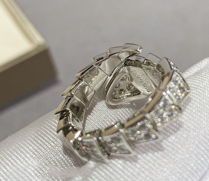 [Eterna Jewels]SERPENTI LARGE RING SILVER DIAMOND PAVED