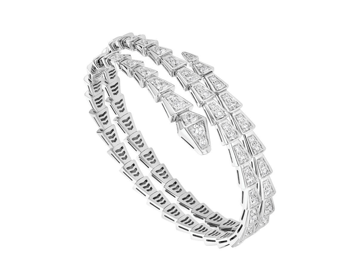 [Eterna Jewels]SERPENTI BRACELET SILVER DIAMOND DOUBLE ROW