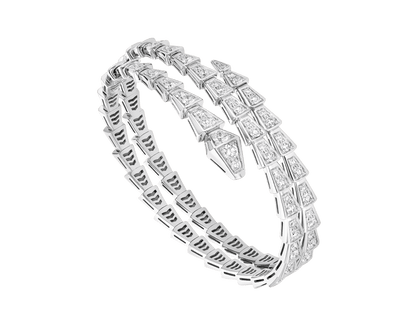 [Eterna Jewels]SERPENTI BRACELET SILVER DIAMOND DOUBLE ROW
