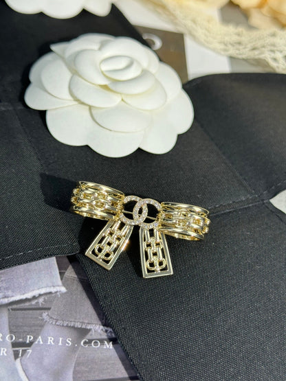 [Eterna Jewels]25K Hollow Bow Brooch