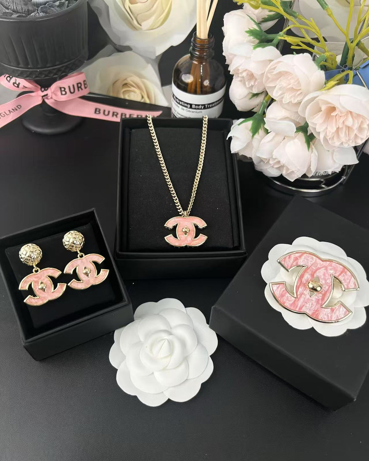[Eterna Jewels]Pink Resin Classic Brooch 5cm