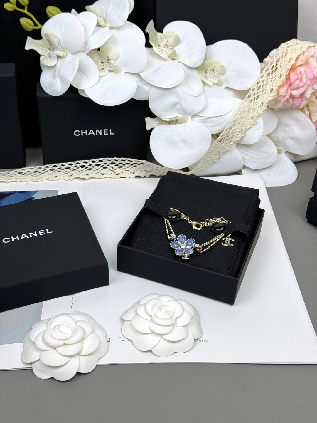 [Eterna Jewels]VOLTE New Blue Floral Double-Layer Bracelet