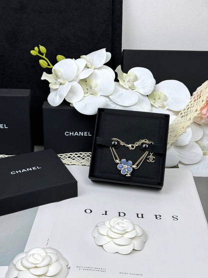 [Eterna Jewels]VOLTE New Blue Floral Double-Layer Bracelet