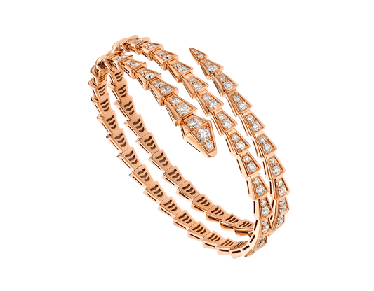 [Eterna Jewels]SERPENTI BRACELET PINK GOLD DIAMOND DOUBLE ROW