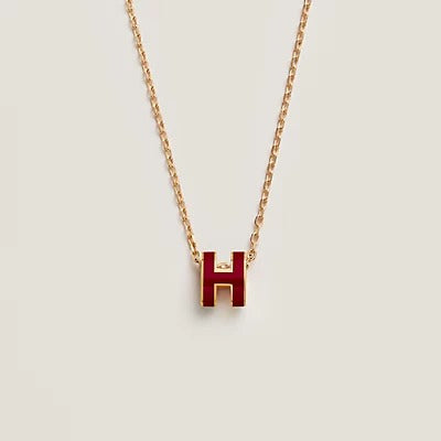 [Eterna Jewels]HM CLIC RED ENAMEL GOLD NECKLACE