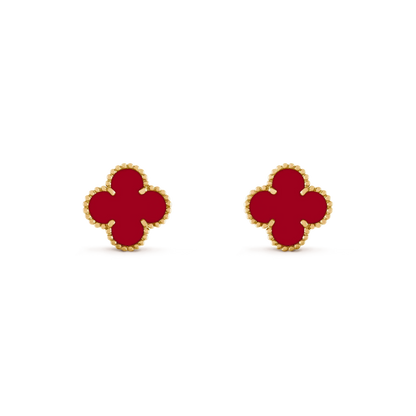 [Eterna Jewels]CLOVER MEDIUM 1 MOTIFS CARNELIAN  EARRINGS
