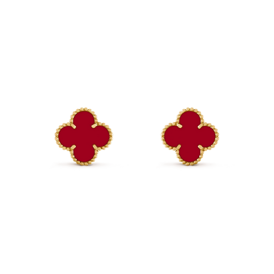 [Eterna Jewels]CLOVER MEDIUM 1 MOTIFS CARNELIAN  EARRINGS