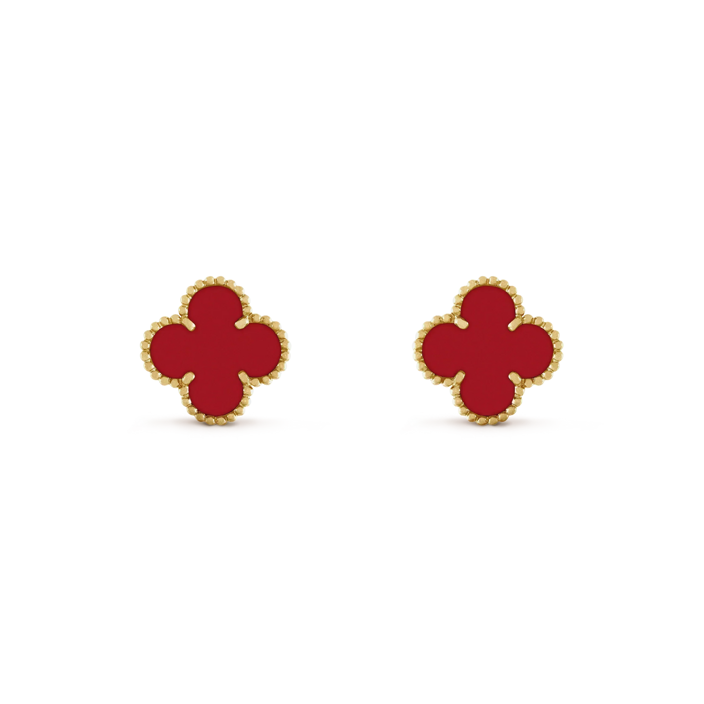 [Eterna Jewels]CLOVER MINI 9.5MM CARNELIAN EARRINGS