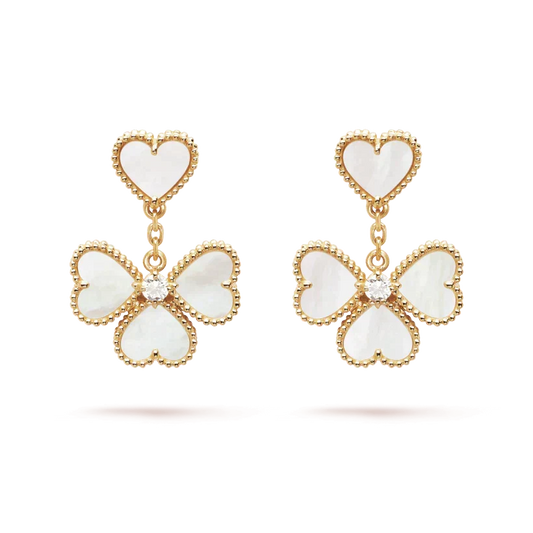 [Eterna Jewels]CLOVER SWEET WHITE MOP EARRINGS