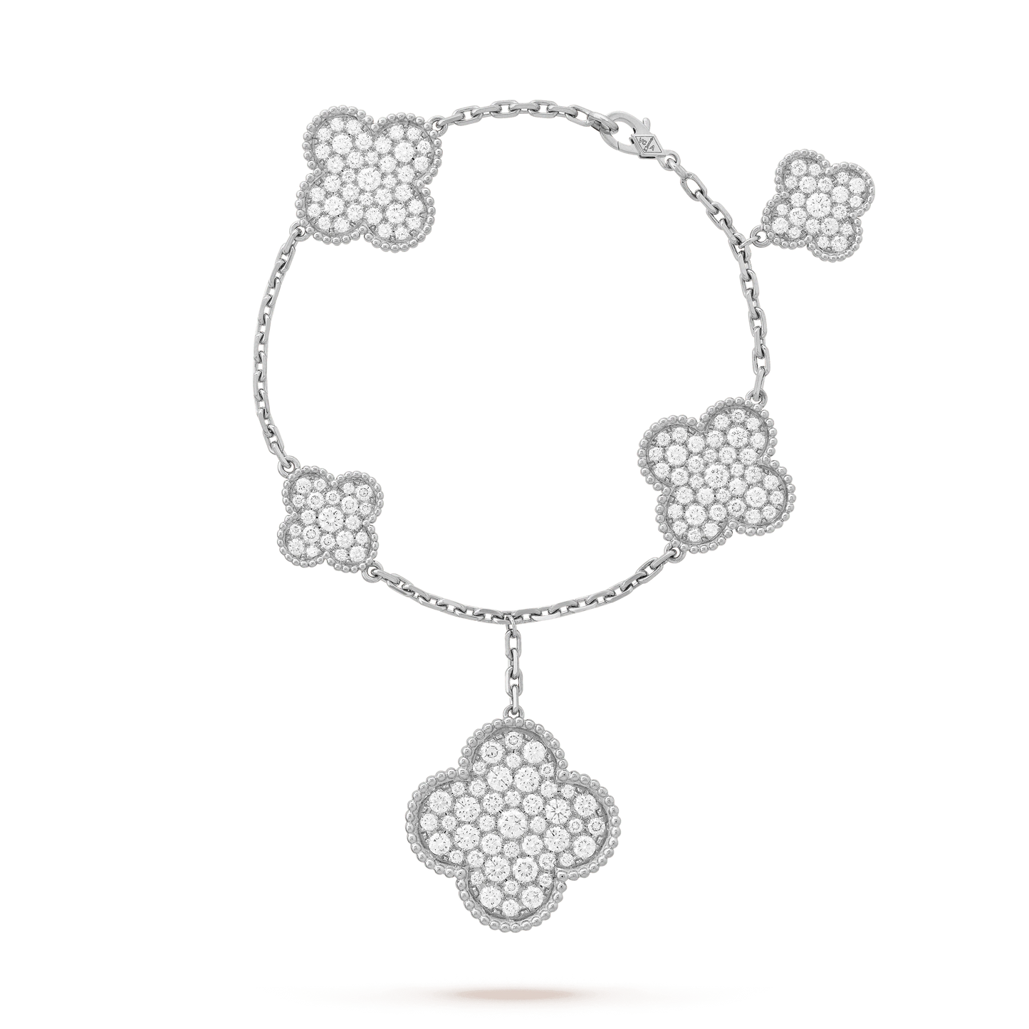 [Eterna Jewels]CLOVER 6 MOTIFS SILVER DIAMOND BRACELET
