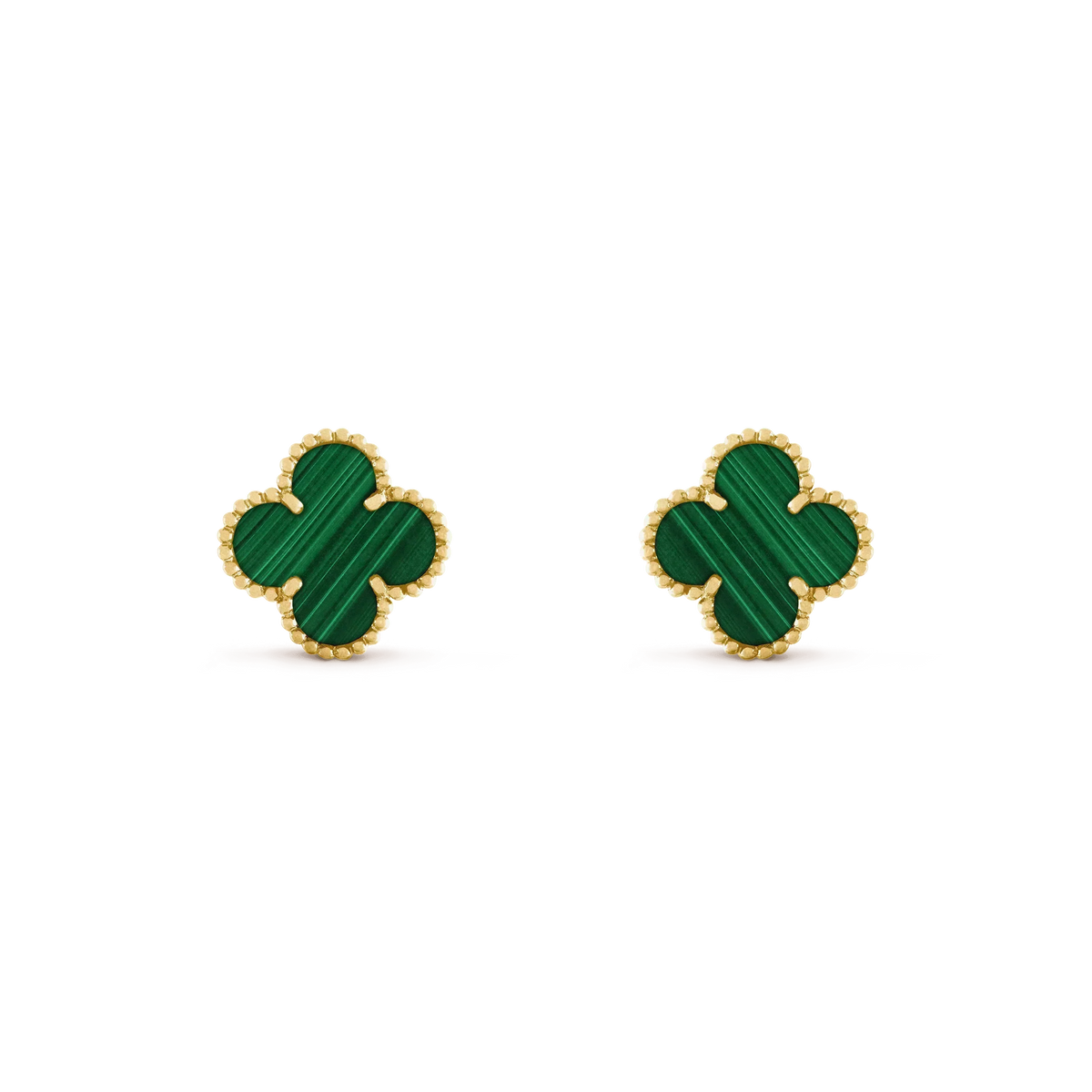 [Eterna Jewels]CLOVER MEDIUM 1 MOTIFS MALACHITE  EARRINGS