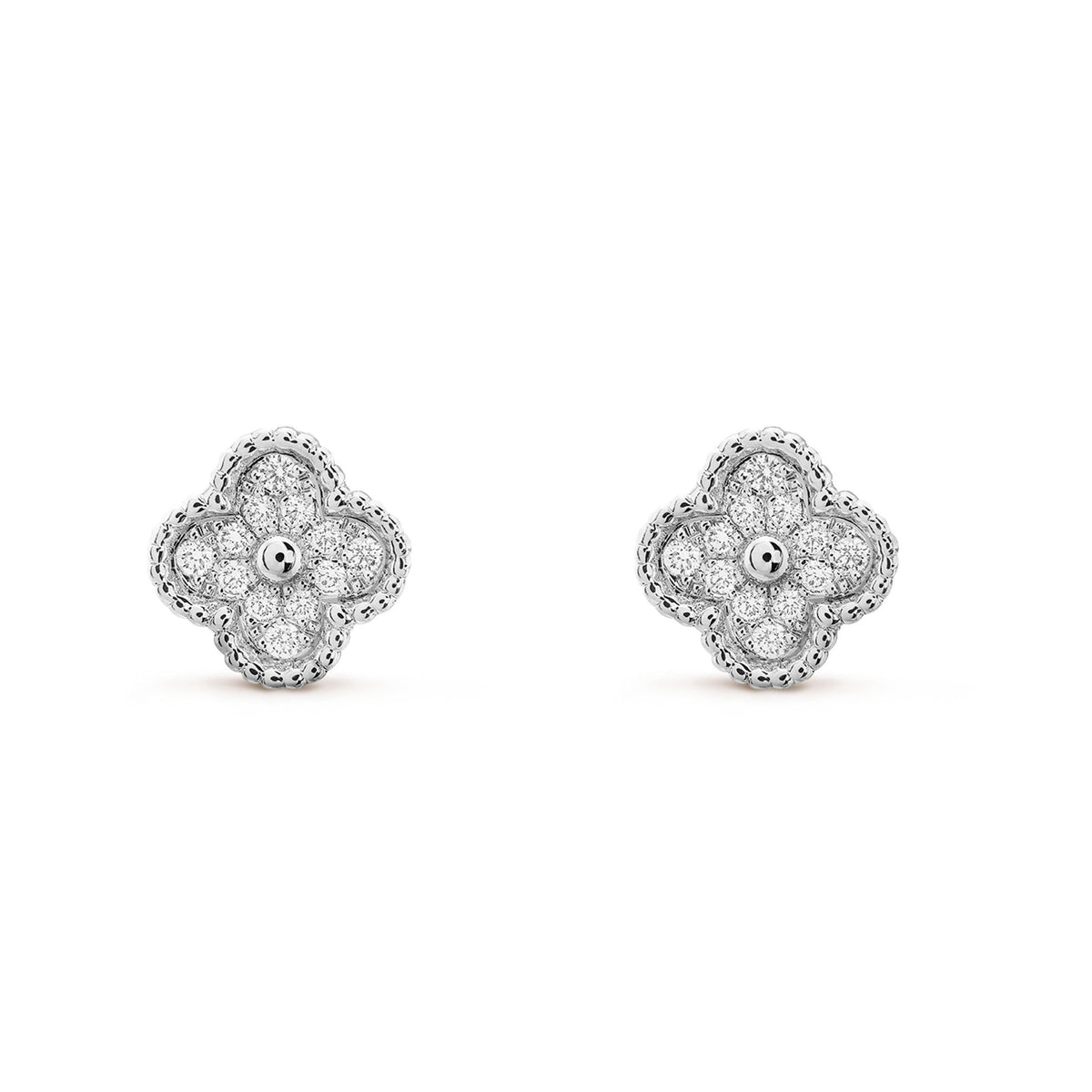 [Eterna Jewels]CLOVER MINI DIAMOND STUD EARRINGS