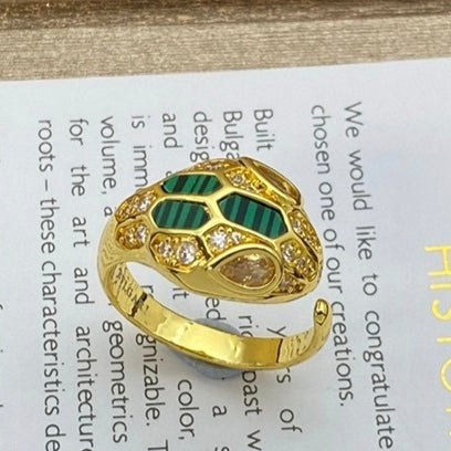 [Eterna Jewels]BRAND NEW ASSORTED SNAKE HEAD MALACHITE RINGS