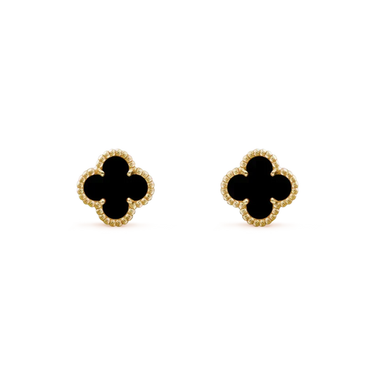 [Eterna Jewels]CLOVER MINI 9.5MM BLACK MOP EARRINGS