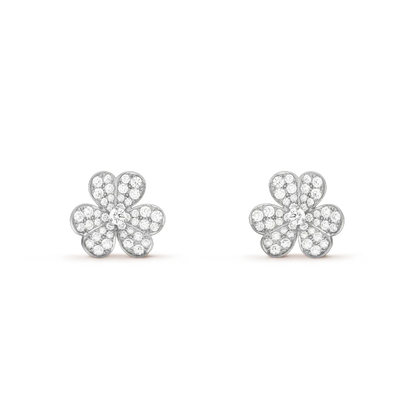 [Eterna Jewels]CLOVER COMOS DIAMOND EARRINGS SILVER