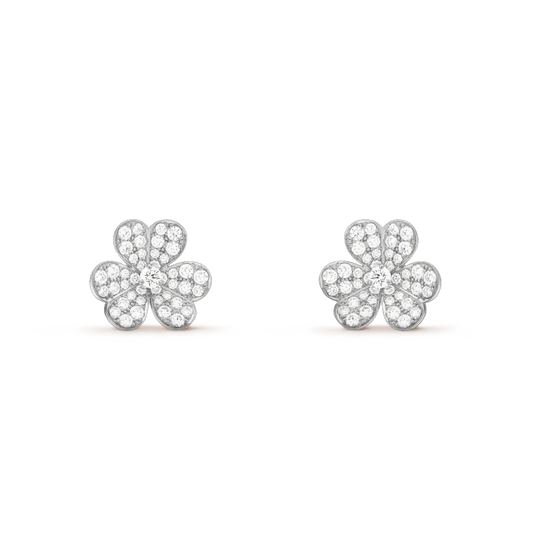 [Eterna Jewels]CLOVER COMOS DIAMOND EARRINGS SILVER