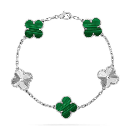 [Eterna Jewels] CLOVER 5 MOTIF MALACHITE BRACELET COLLECTION