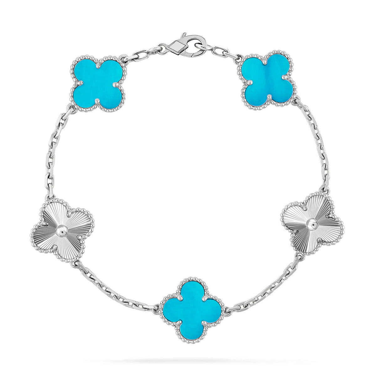 [Eterna Jewels] CLOVER 5 MOTIF TURQUOISE BRACELET COLLECTION