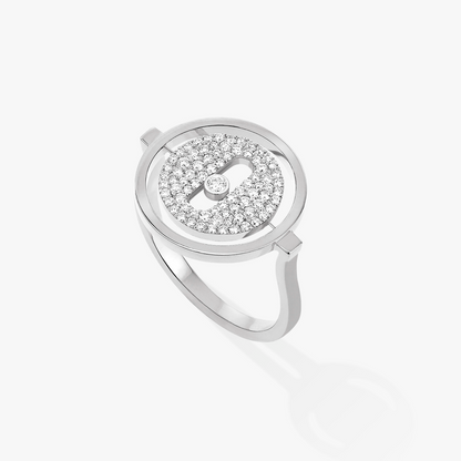 [Eterna Jewels]LUCKY MOVE PAVED SILVER DIAMOND RING