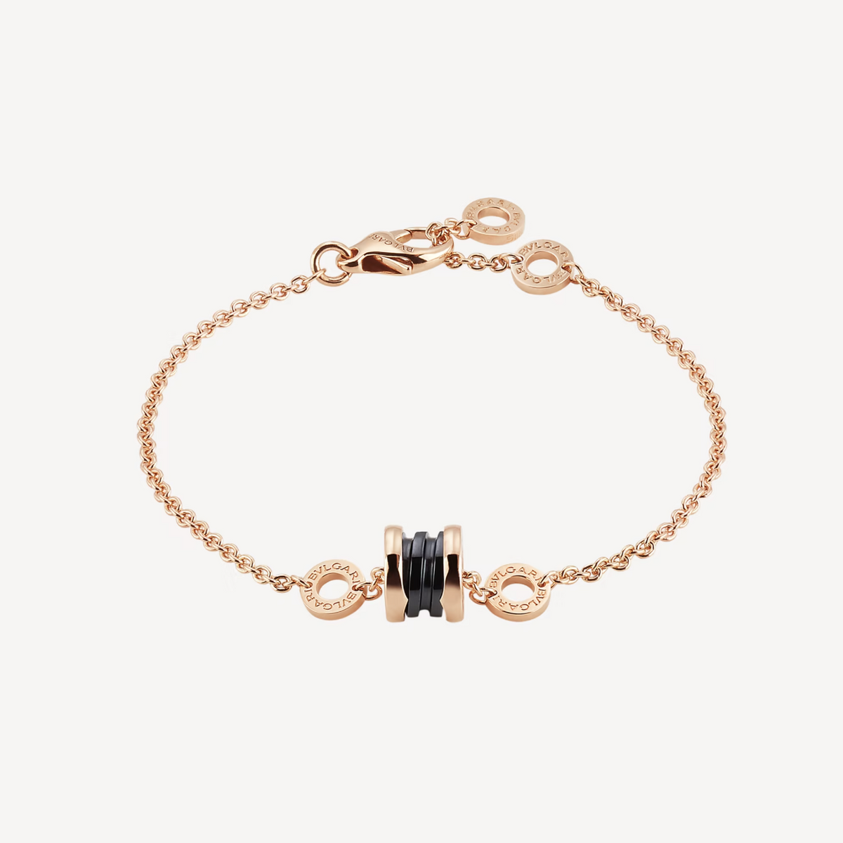 [Eterna Jewels]ZERO 1 SOFT PINK GOLD AND BLACK CERAMIC BRACELET