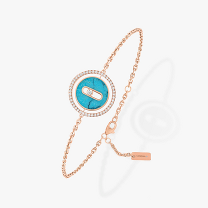 [Eterna Jewels]LUCKY MOVE TURQUOISE PINK GOLD DIAMOND BRACELET