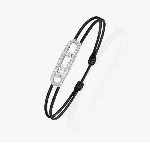 [Eterna Jewels]MK Care(s) pink cord pavé bracelet