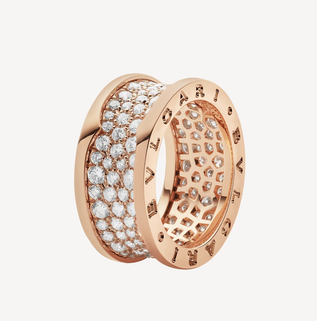 [Eterna Jewels]ZERO 1 WITH PAVED DIAMONDS ON THE SPIRAL RING