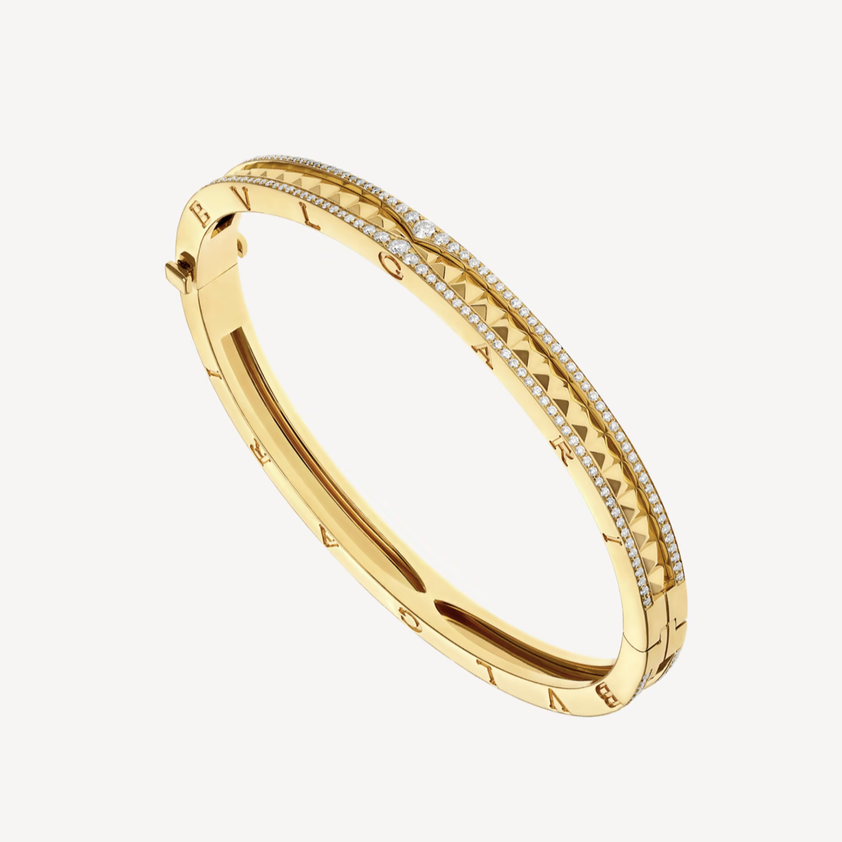 [Eterna Jewels]ZERO 1 SPIRAL AND PAVED DIAMOND GOLD BRACELET