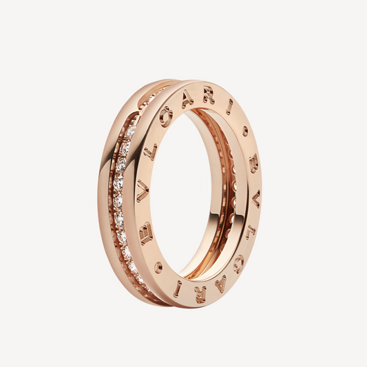 [Eterna Jewels]ZERO 1 ONE-BAND PAVED DIAMONDS ON THE SPIRAL RING