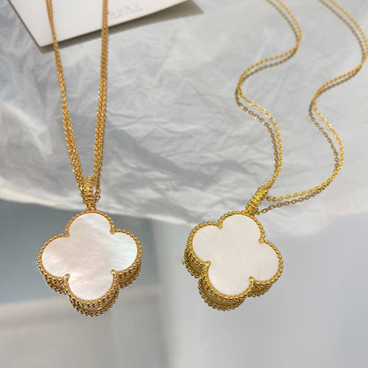 [Eterna Jewels]CLOVER 25MM MOP LARGE PENDANT NECKLACE