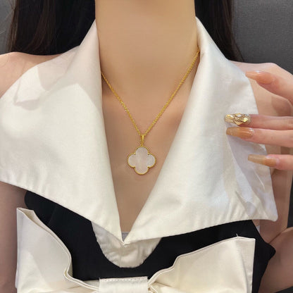 [Eterna Jewels]CLOVER 25MM MOP LARGE PENDANT NECKLACE